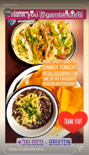 Instagram Story from Jalisco Brixton