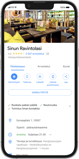 pöytävarausjärjestelmä