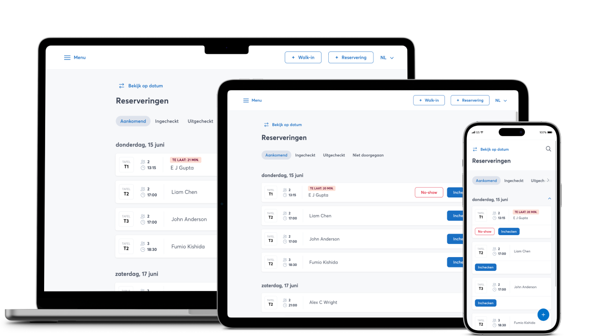 Productafbeelding van een laptop, tablet en telefoon met Pro van Quandoo voor Restaurants. Productafbeelding van een laptop, tablet en telefoon met Pro van Quandoo voor Restaurants.