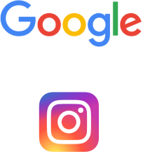 Two logos representing Google and Instagram.